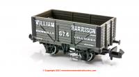 377-209 Graham Farish 8 Plank Wagon Fixed End 'William Harrison’ Grey - Era 3.